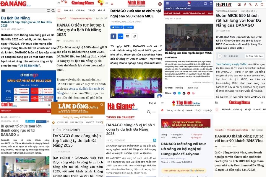 Công ty du lịch DANAGO uy tín