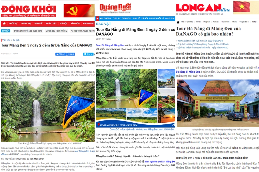 Tour Măng Đen của Danago được báo chí đánh giá cao