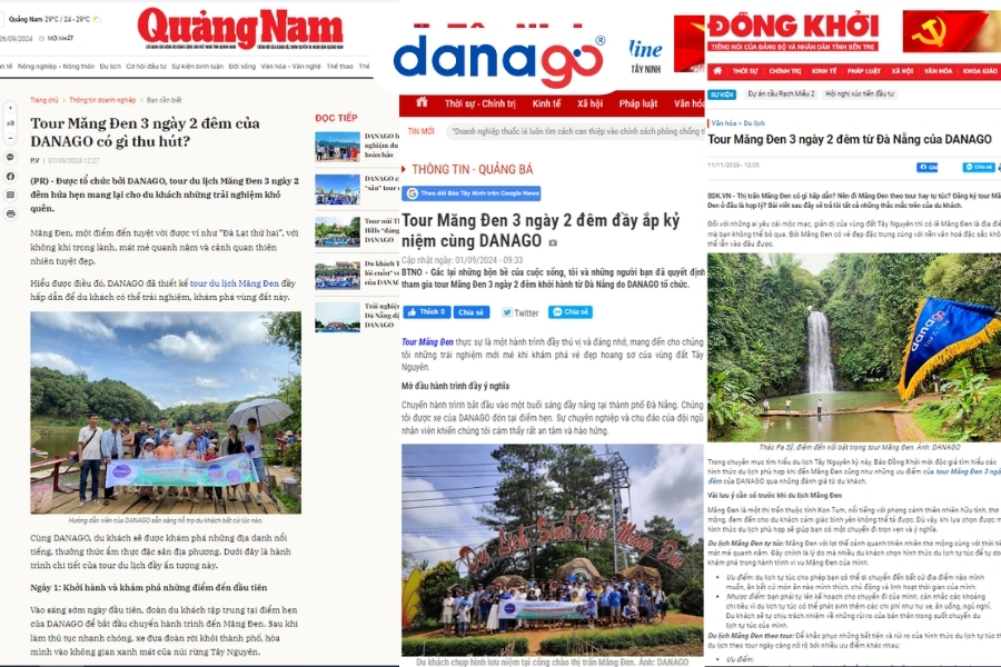 Báo chí đưa tin về công ty du lịch Đà Nẵng uy tín DANAGO Báo chí đưa tin về công ty du lịch Đà Nẵng uy tín DANAGO