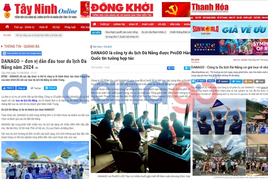 Tour du lịch Đà Nẵng 3 ngày 2 đêm của DANAGO được báo chí đánh giá cao Tour du lịch Đà Nẵng 3 ngày 2 đêm của DANAGO được báo chí đánh giá cao