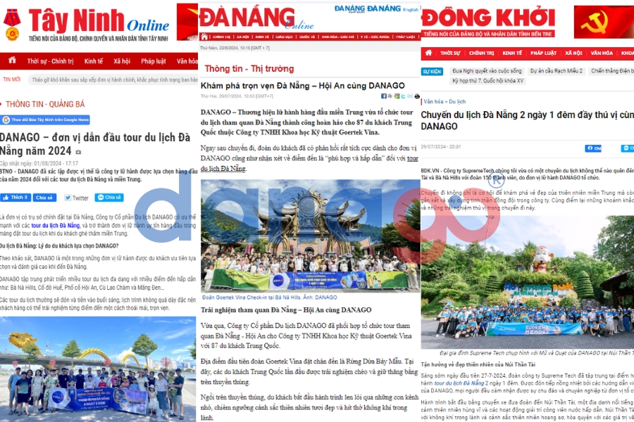 BÁO CHI ĐƯA TIN VỀ CÔNG TY DU LỊCH UY TÍN DANAGO BÁO CHI ĐƯA TIN VỀ CÔNG TY DU LỊCH UY TÍN DANAGO