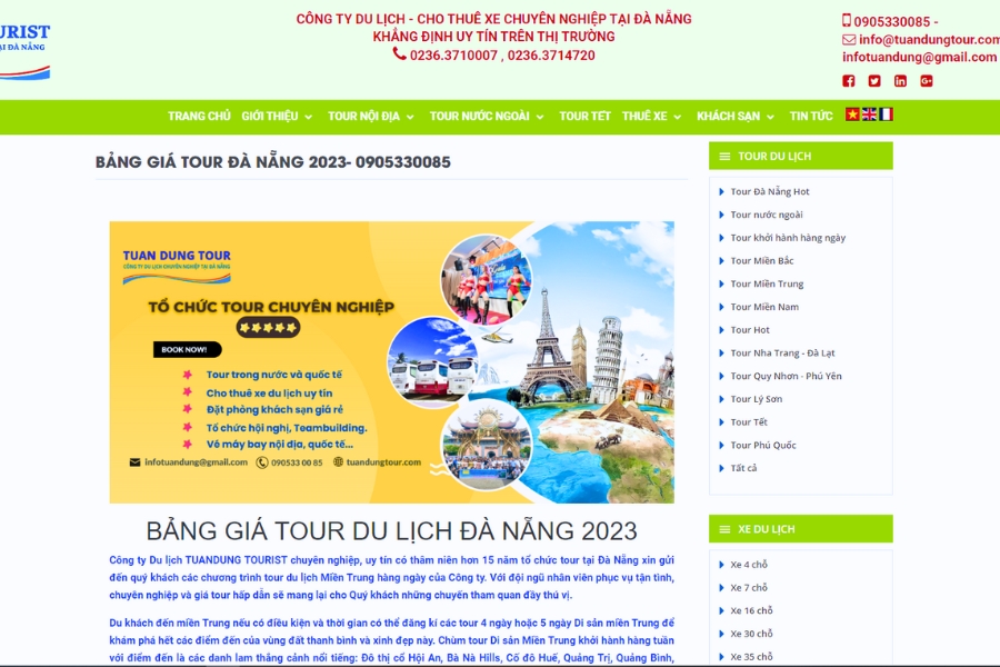 Công ty Tuấn Dũng Travel TOUR DU LỊCH ĐÀ NẴNG