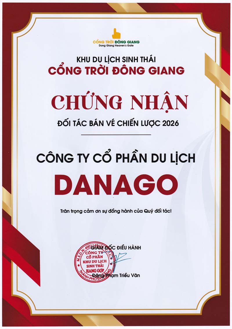 GIẤY CHỨNG NHẬN ĐỐI TÁC BÁN VÉ CHIẾN LƯỢC 2026 GIẤY CHỨNG NHẬN ĐỐI TÁC BÁN VÉ CHIẾN LƯỢC 2026