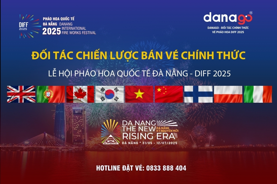 DANAGO - Đối tác chiến lược chính thức phân phối vé pháo hoa Đà Nẵng DANAGO - Đối tác chiến lược chính thức phân phối vé pháo hoa Đà Nẵng
